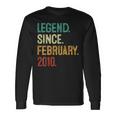 14 Years Old Legend Since February 2010 14Th Birthday Long Sleeve T-Shirt Gifts ideas