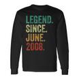 16 Years Old Legend Since June 2008 16Th Birthday Long Sleeve T-Shirt Gifts ideas