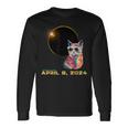 2024 Solar Eclipse Cat Wearing Solar Glasses Eclipse Long Sleeve T-Shirt Gifts ideas