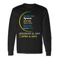 2024 Total Solar Eclipse April 8 New York Syracuse Long Sleeve T-Shirt Gifts ideas