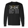 2024 Total Solar Eclipse April 8 Path Of Eclipse Arkansas Long Sleeve T-Shirt Gifts ideas