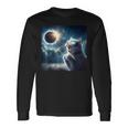 2024 Total Solar Eclipse Cat Wearing Glasses Totality Cat Long Sleeve T-Shirt Gifts ideas