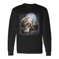 3 Eagles Howling At The Moon Eagle Bird Lover Birder Long Sleeve T-Shirt Gifts ideas