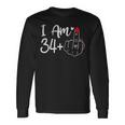 I Am 34 Plus 1 Middle Finger For A 35Th Birthday For Women Long Sleeve T-Shirt Gifts ideas