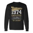 49 Jahre Oldtimer 1974 Vintage 49Th Birthday Black Langarmshirts Geschenkideen