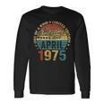 49 Years Old April 1975 Vintage Retro 49Th Birthday Long Sleeve T-Shirt Gifts ideas