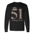 51 Year Old Its My 51St Birthday Queen Diamond Heels Crown Long Sleeve T-Shirt Gifts ideas