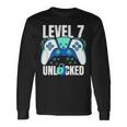 7 Year Old Gamer Gaming 7Th Birthday Level 7 Unlocked Long Sleeve T-Shirt Gifts ideas