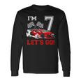 7 Year Old Race Car 7Th Birthday Racecar Racing Boy Long Sleeve T-Shirt Gifts ideas