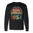 70 Year Old Vintage March 1954 70Th Birthday Women Long Sleeve T-Shirt Gifts ideas