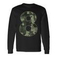 8Th Birthday Army Birthday Party 8 Years Old Camo Number 8 Long Sleeve T-Shirt Gifts ideas