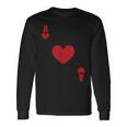 Ace Of Hearts Poker Card Blackjack Texas Holdem Poker Player Long Sleeve T-Shirt Gifts ideas