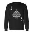 Ace Of Spades Costume Playing Card Costume Ace Spade Long Sleeve T-Shirt Gifts ideas