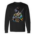 Afro American Samurai Anime Cartoon Japanese Bushido Warrior Long Sleeve T-Shirt Gifts ideas