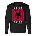 Albanian Dad Fathers Day Albania Flag Shqiptar Baba Long Sleeve T-Shirt Gifts ideas