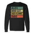 Alles Wird Gut Hier Kommt Fabio Retrointage Saying Langarmshirts Geschenkideen