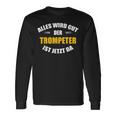 Alles Wird Gut Trumpeter Herren-Langarmshirts in Schwarz, Musikliebhaber Design Geschenkideen