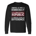 America Is A Constitutional Republic Not A Democracy Long Sleeve T-Shirt Gifts ideas