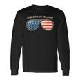 Anderson Island Wa Vintage Us Flag Sunglasses Long Sleeve T-Shirt Gifts ideas