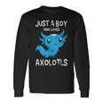 Animal Sólo Un Chico Que Ama Los Axolotls Salamandra Ajolote Camiseta de manga larga Ideas de regalos