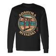 Aoshima Miyazaki Japan Surfen Aoshima Schrein Japanischer Kanji Langarmshirts Geschenkideen