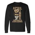April 1980 44Th Birthday 2024 44 Years Of Being Awesome Long Sleeve T-Shirt Gifts ideas