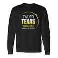 April 2024 Total Solar Totality Eclipse Tyler Texas Long Sleeve T-Shirt Gifts ideas