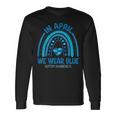 In April We Wear Blue Autism Awareness Puzzle Rainbow Long Sleeve T-Shirt Gifts ideas