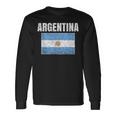 Argentinian Flag Vintage Argentina Map Country Long Sleeve T-Shirt Gifts ideas