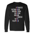 Asian American Pride Long Sleeve T-Shirt Gifts ideas