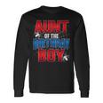 Aunt Of The Birthday Boy Costume Spider Web Birthday Party Long Sleeve T-Shirt Gifts ideas