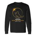 Austin Texas Cat Total Solar Eclipse 2024 Long Sleeve T-Shirt Gifts ideas