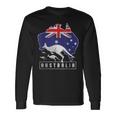 Australia Flag Zoo Animal Kangaroo Langarmshirts Geschenkideen