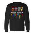 Autism Dare To Be Yourself Dabbing Superheroes Boys Long Sleeve T-Shirt Gifts ideas