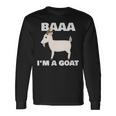 Baa I'm A Goat Costume Animal Goat Long Sleeve T-Shirt Gifts ideas