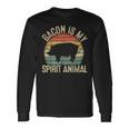 Bacon Is My Spirit Animal Retro Bbq Costume Pork Grill Long Sleeve T-Shirt Gifts ideas