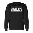 Bailey Surname Team Family Last Name Bailey Long Sleeve T-Shirt Gifts ideas