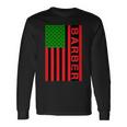 Barber Unia Flag Pan African American Flag Junenth Long Sleeve T-Shirt Gifts ideas