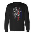 Baseball American Flag Patriotic Catcher 4Th Of July Long Sleeve T-Shirt Gifts ideas