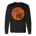 Basketball Player Jersey Number 23 Graphic Long Sleeve T-Shirt Gifts ideas