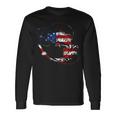 Bass Fishing Fish American Flag Patriotic Fourth Of July Long Sleeve T-Shirt Gifts ideas