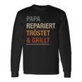 Bbq Papa Repariert Komöstet Und Grillt For Dad Langarmshirts Geschenkideen