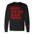 Beer Pet Yorkie Sleep Repeat Red LDogLove Long Sleeve T-Shirt Gifts ideas