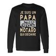 Belle Idea Cadeau Je Suis Un Papa Motard Qui Déchire Langarmshirts Geschenkideen