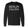 Berlin Calling Langarmshirts für Herren mit Schwarzem Aufdruck, Modisches Design Geschenkideen