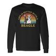 Bester Beagle Retrointage Dog Puppy Lover Langarmshirts Geschenkideen