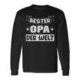 Bester Opa Vater Der Welt Vintage Retro Father's Day Black Langarmshirts Geschenkideen