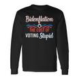 Biden Flation The Cost Of Voting Stupid Anti Biden 4Th July Long Sleeve T-Shirt Gifts ideas