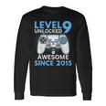 Birthday Boy Level 9 Unlocked Gamer 9 Year Old 9Th Birthday Long Sleeve T-Shirt Gifts ideas