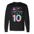 Birthday Girls Peace Out Single Digits I'm 10 Digits Tie Dye Long Sleeve T-Shirt Gifts ideas
